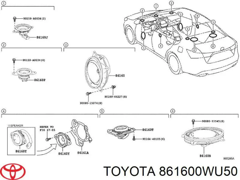 861600WU50 Toyota Динамік "торпедо"
