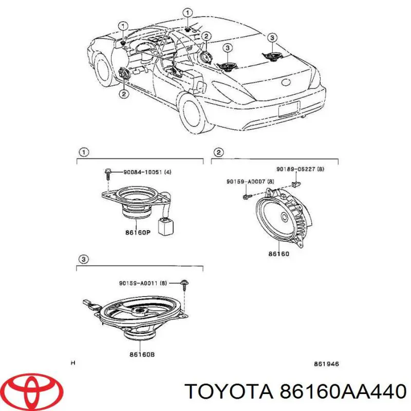 86160AA440 Toyota Динамік передній