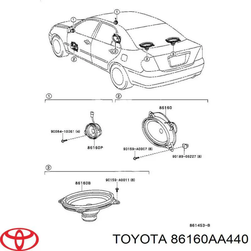 Динамік передньої двері Toyota 86160AA440 ціна, від 19.00 USD