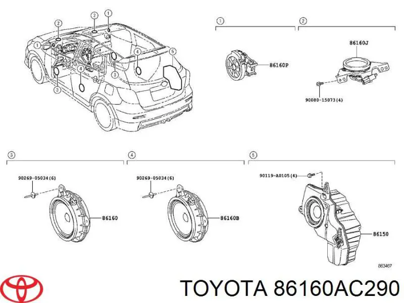  Toyota 86160AC290 ціна, від 25.34 USD