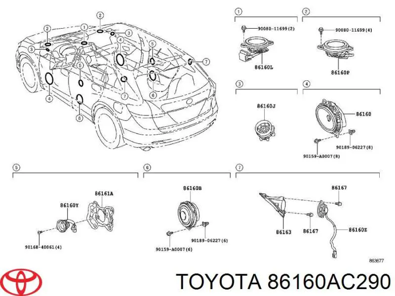  86160AC290 Toyota