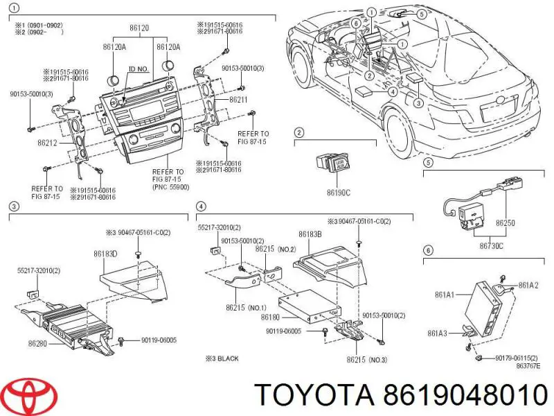  Toyota 8619048010 ціна, від 8.46 USD