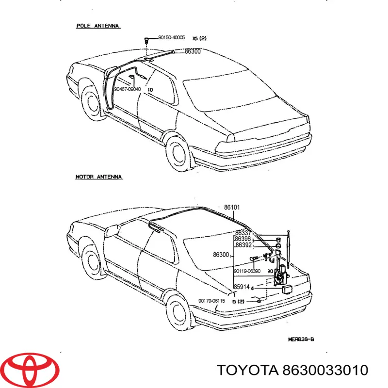 Антена Toyota 8630033010 ціна, від 30.40 USD