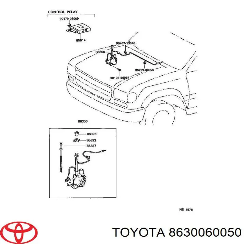 8630060050 Toyota Антена на дах
