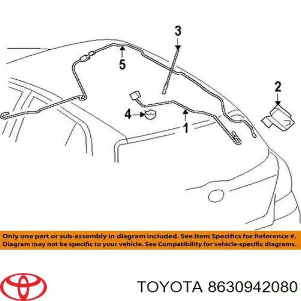 Антена Toyota Yaris (P13) (Тойота Яріс)