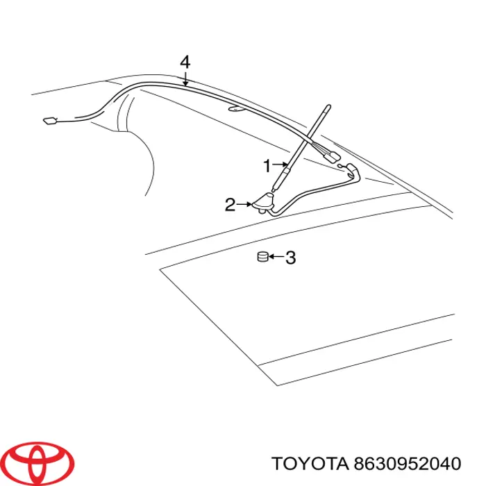 8630952040 Toyota Шток антени