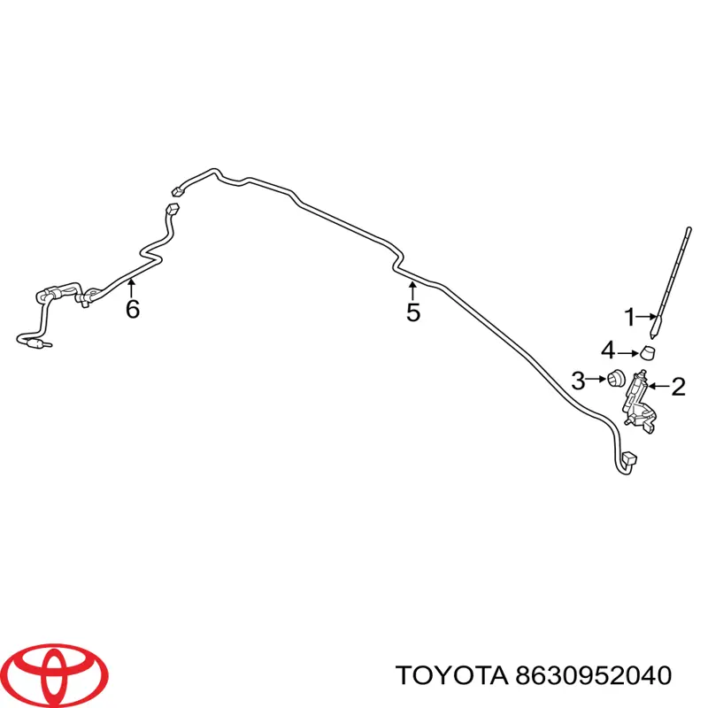 Шток антени Toyota 8630952040 ціна, від 31.55 USD
