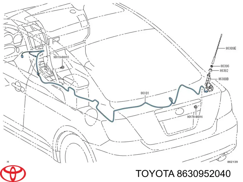 Купити 8630952040 Toyota Шток антени