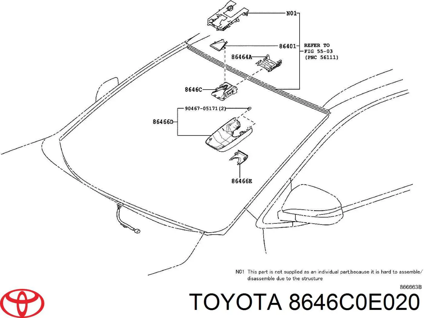 8646C0E020 Toyota Камера заднього виду