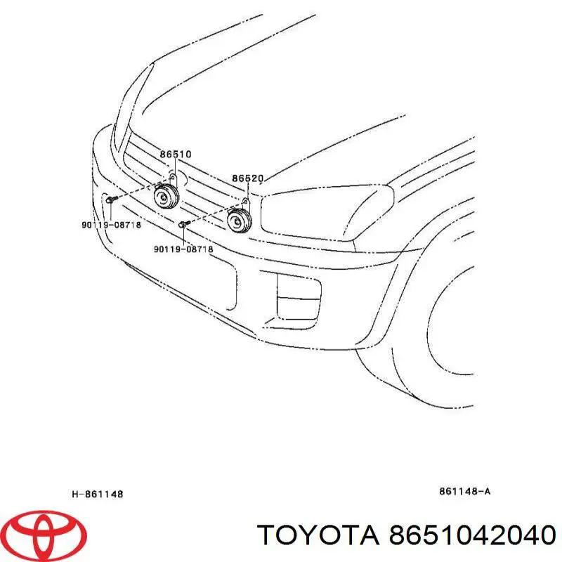 Сигнали звукові Toyota 8651042040 ціна, від 7.60 USD