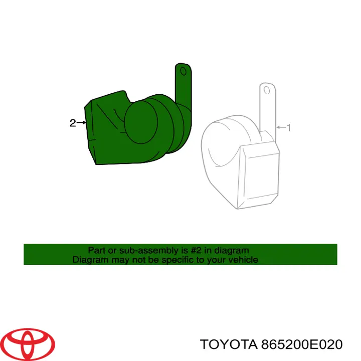 Сигнал високої тональності Toyota 865200E020 ціна, від 50.67 USD