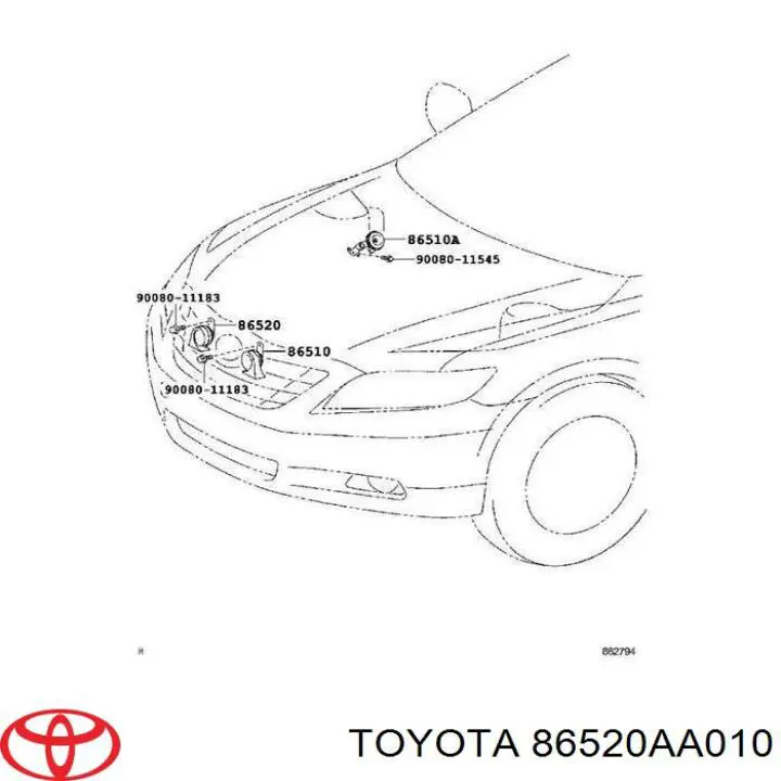  Сигнал звукової Toyota Avalon 