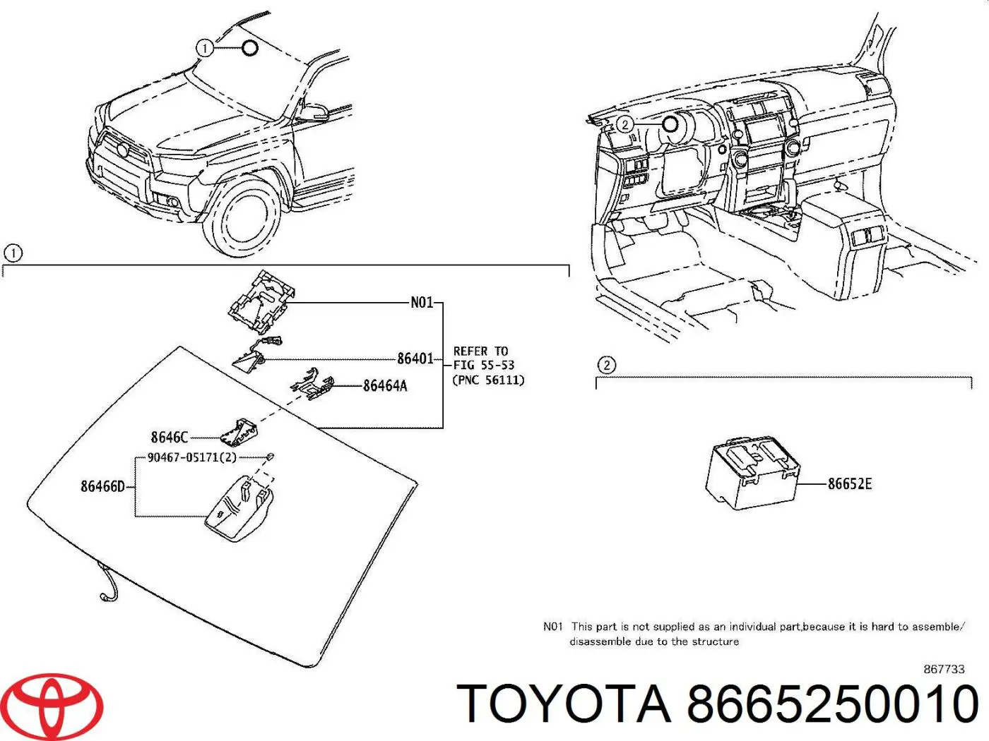 Зумер парктроніка/безключового доступу Toyota 8665250010 ціна, від 9.88 USD