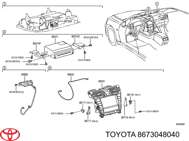 8673048040 Toyota 