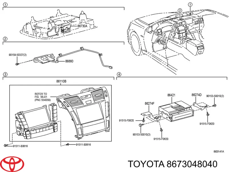  Toyota 8673048040 ціна, від 35.47 USD