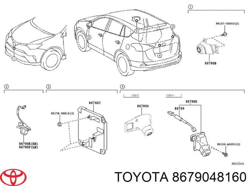8679048160 Toyota Камера системи забезпечення видимості