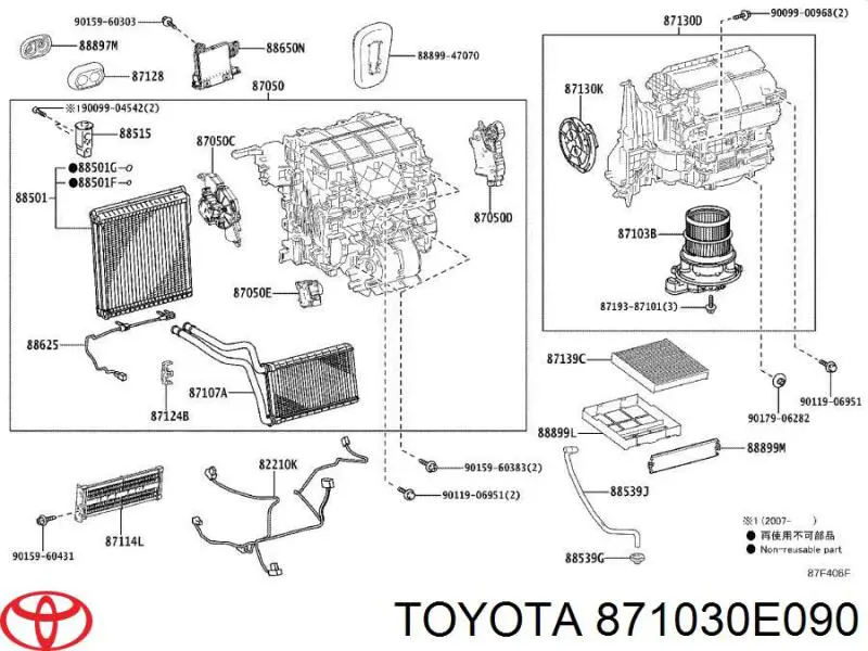  871030E090 Toyota