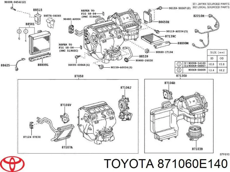  871060E140 Toyota