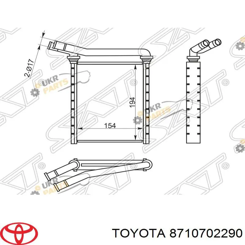 8710702290 Toyota радіатор пічки (обігрівача)