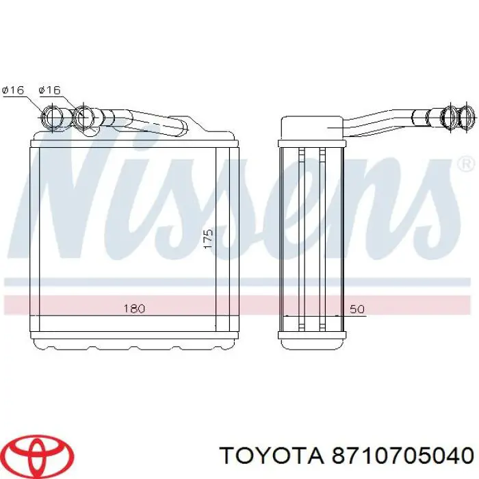 8710705040 Toyota радіатор пічки (обігрівача)