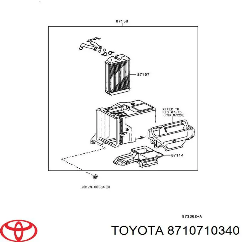 8710710340 Toyota Радіатор опалювача салону