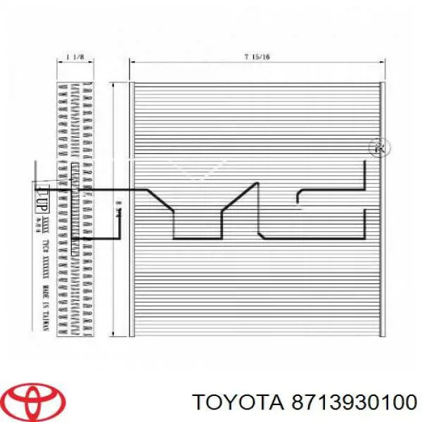 Фільтр повітряний обігрівача Toyota 8713930100 ціна, від 5.67 USD