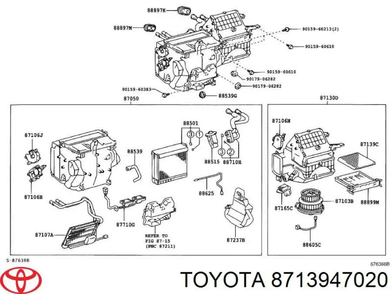 Купити 8713947020 Toyota Фільтр салону вугільний