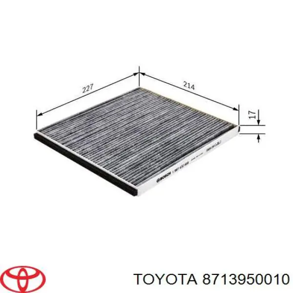 Фільтр повітряний обігрівача Toyota 8713950010 ціна, від 5.66 USD