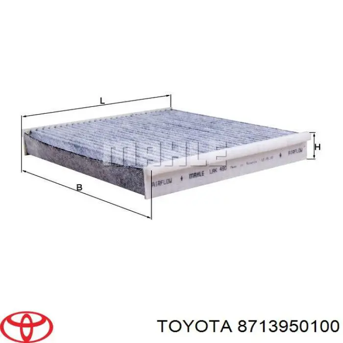 Повітряний фільтр салону Toyota 8713950100