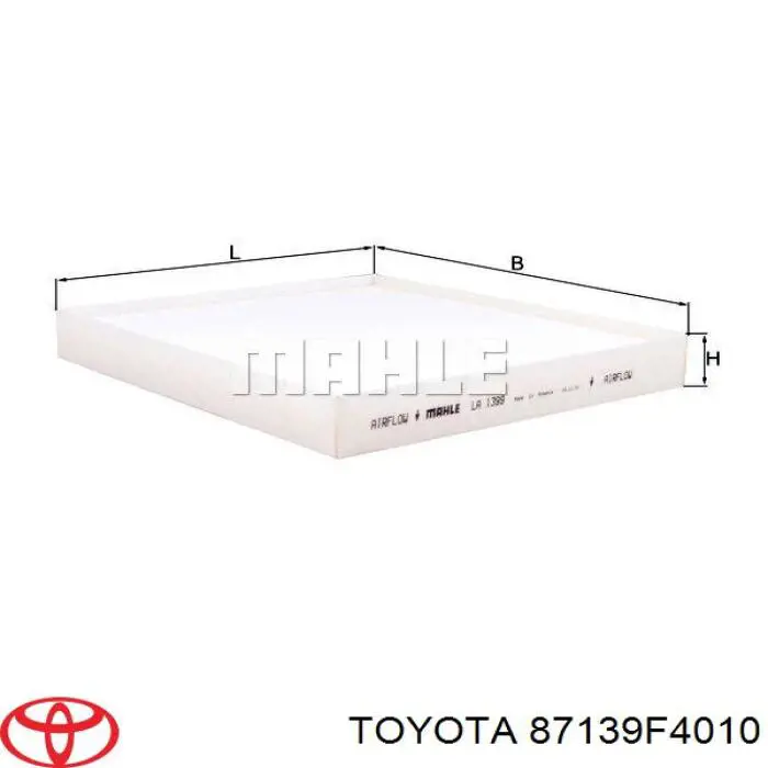 Купити 87139F4010 Toyota Фільтр салону вугільний