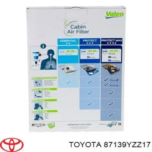 Купити 87139YZZ17 Toyota Фільтр салону вугільний