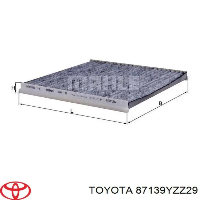 Фільтр повітряний обігрівача Toyota 87139YZZ29 ціна, від 4.61 USD