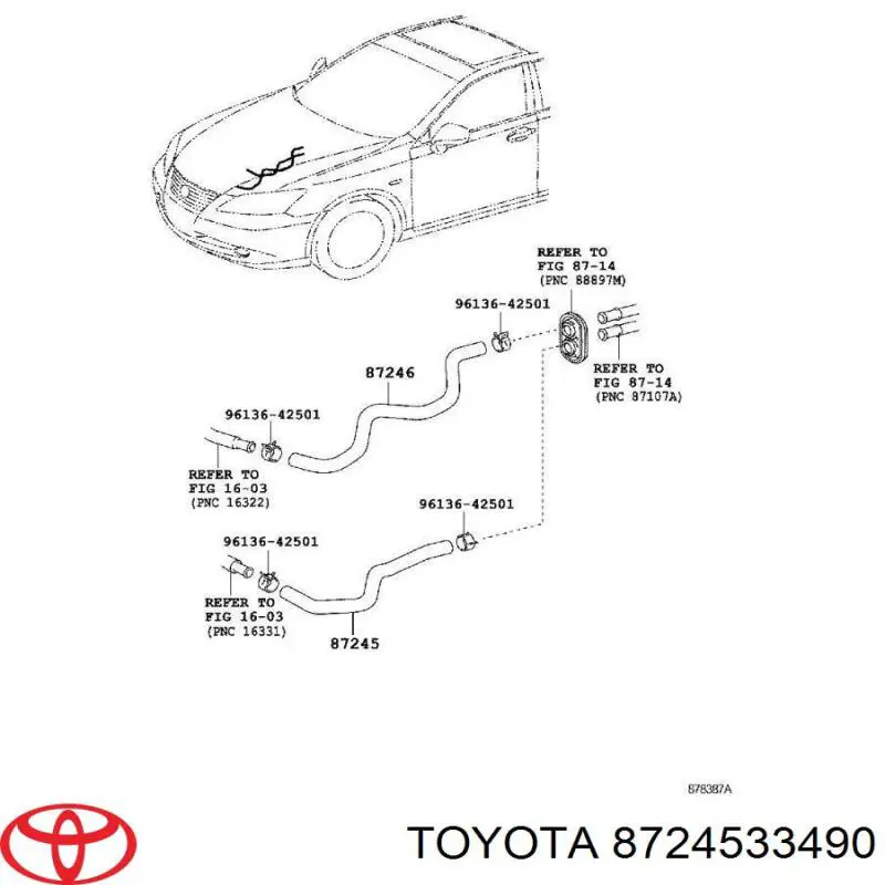  Toyota 8724533490 ціна, від  USD