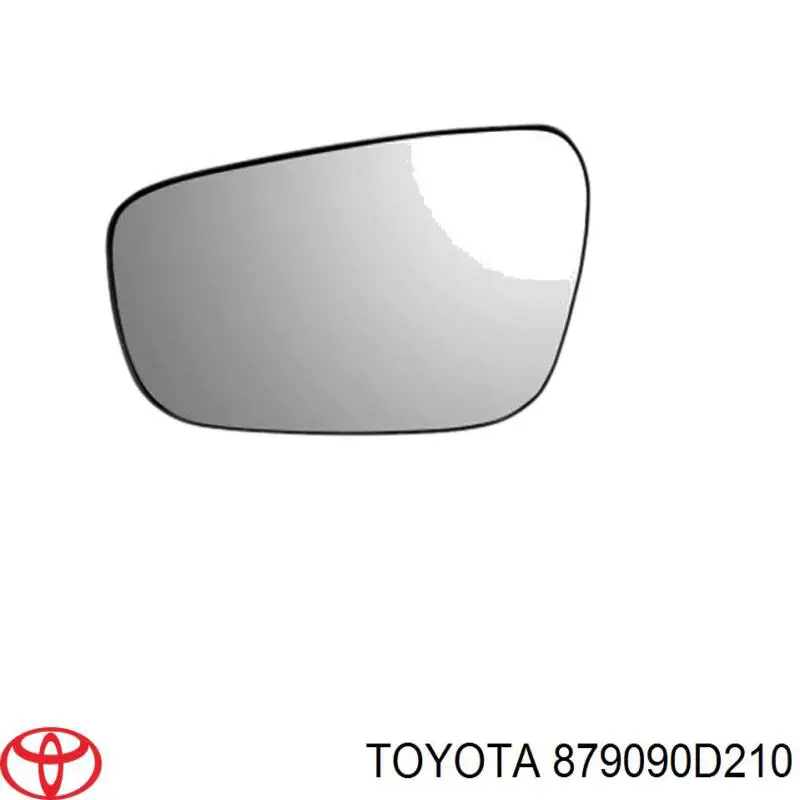 879090D210 Toyota дзеркальний елемент дзеркала заднього виду, лівого