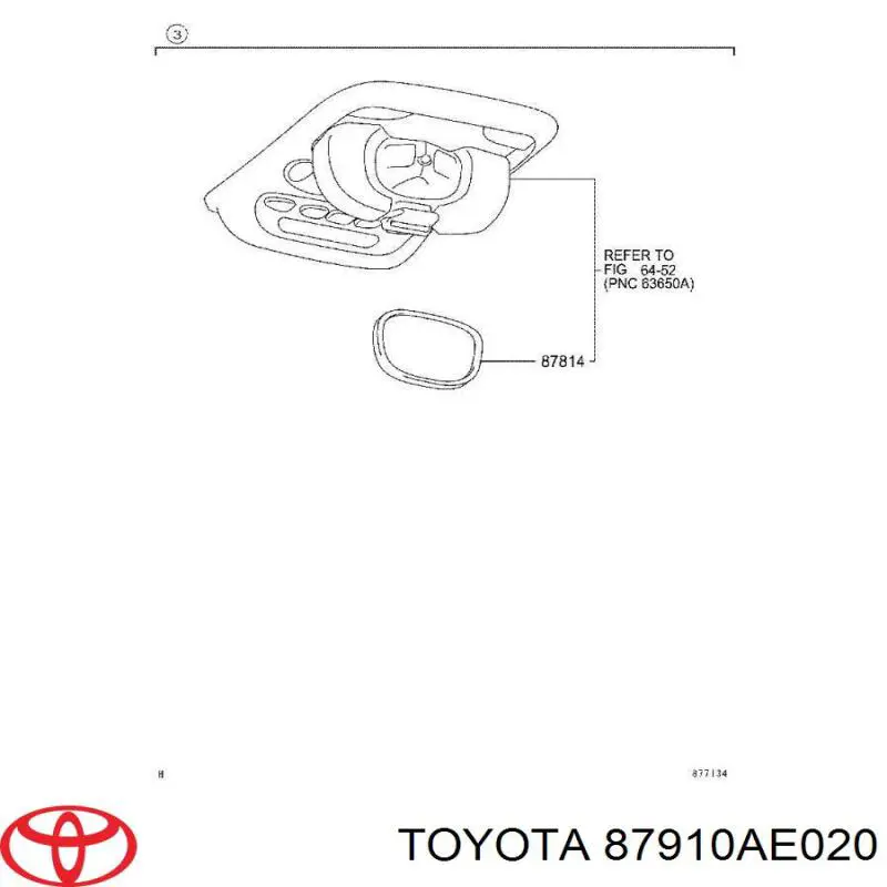Праве бічне дзеркало Toyota 87910AE020 ціна, від 177.17 USD