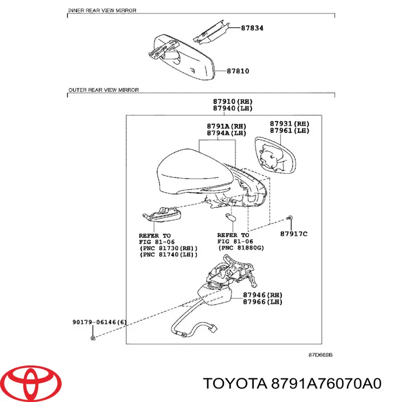  8791A76070A0 Toyota