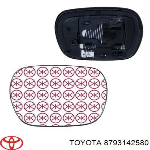Toyota дзеркальний елемент дзеркала заднього виду, правого