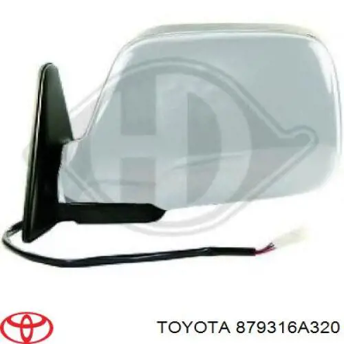 Дзеркальний елемент дзеркала заднього виду, правого Toyota Land Cruiser PRADO ASIA (J12) (Тойота Ленд крузер)