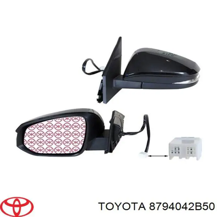 Ліве бічне дзеркало Toyota 8794042B50 ціна, від 109.63 USD
