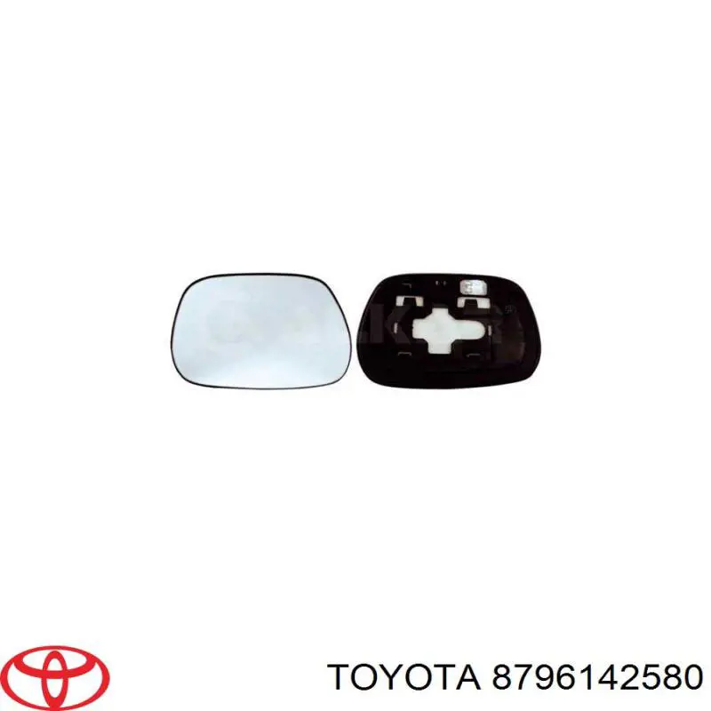 Дзеркальний елемент дзеркала заднього виду, лівого Toyota Avensis Verso (LCM) (Тойота Авенсіс)