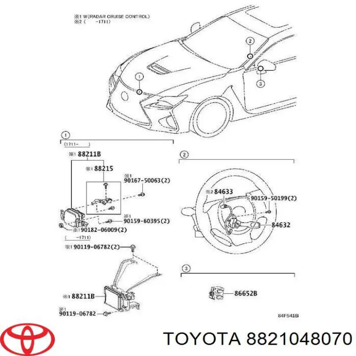 Радарний датчик дистанції Toyota 8821048070 ціна, від 291.67 USD
