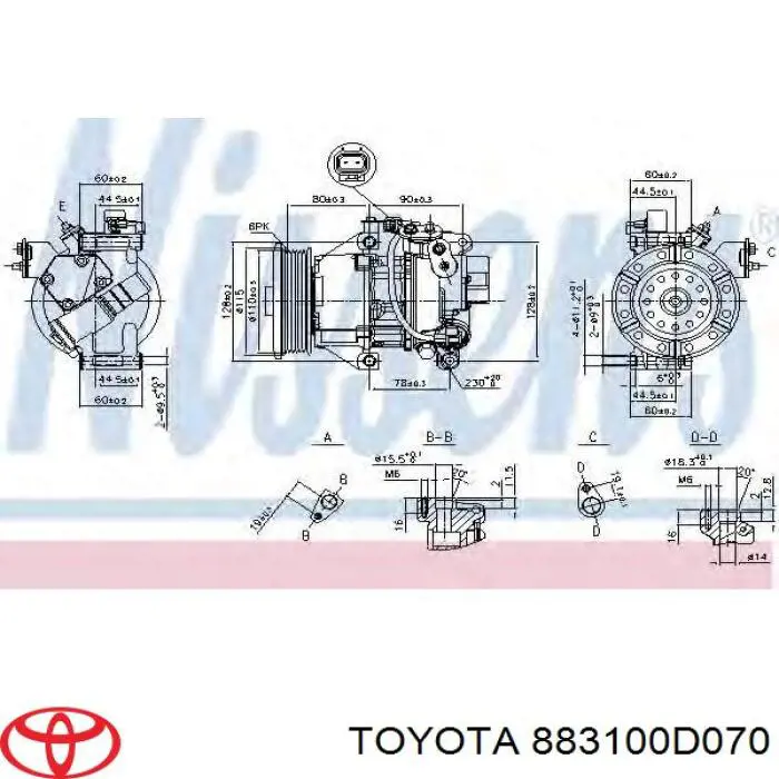 883100D070 Toyota компресор кондиціонера
