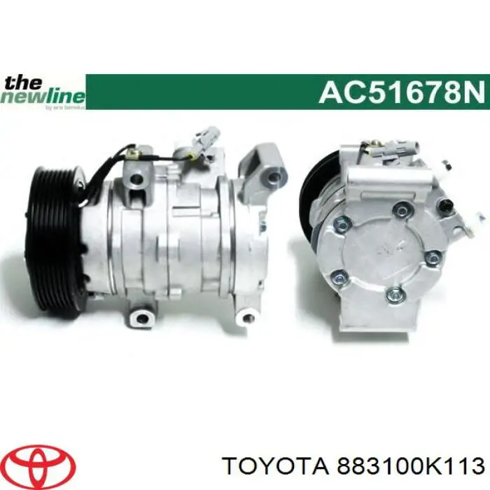 Купити 883100K113 Toyota Компресор кліматичної установки