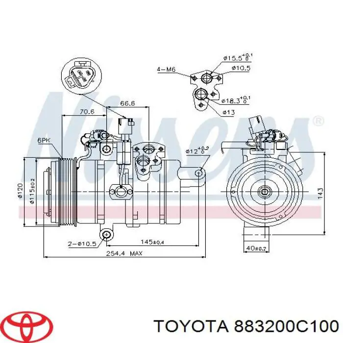 883200C100 Toyota компресор кондиціонера