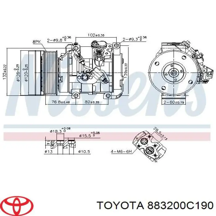 Купити 883200C190 Toyota Компресор кліматичної установки