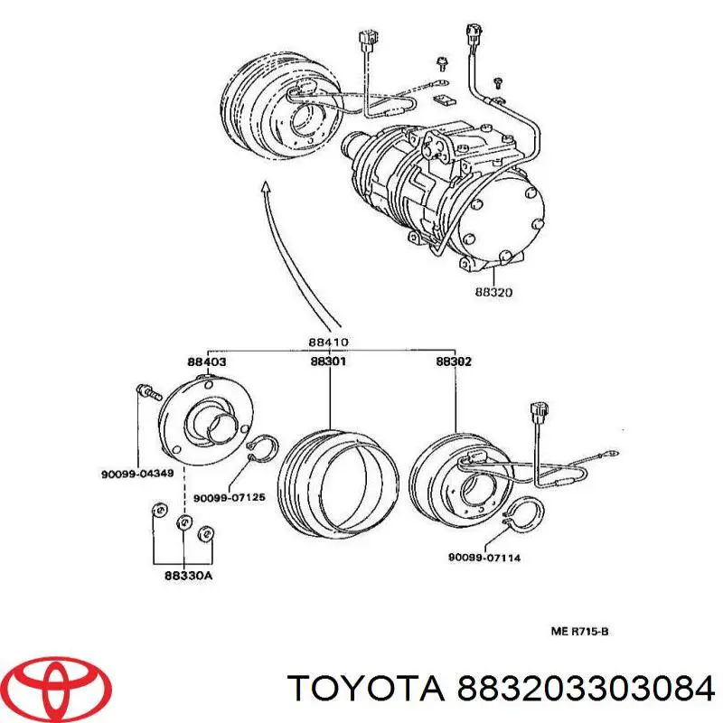  Компресор кондиціонера Toyota Camry 