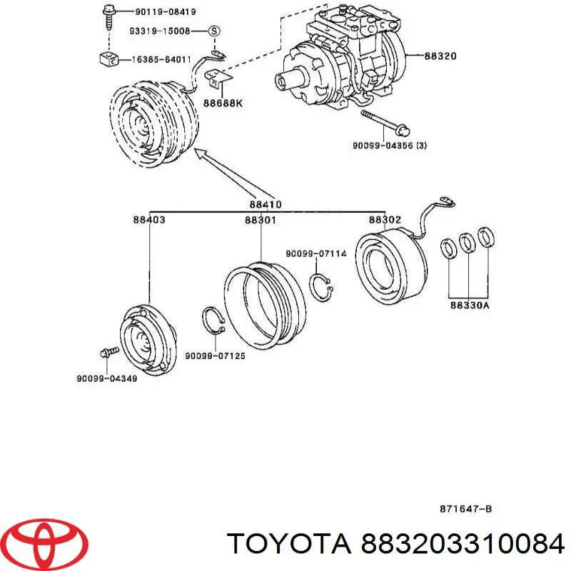 Компресор кондиціонера Toyota Camry (V20) (Тойота Камрі)