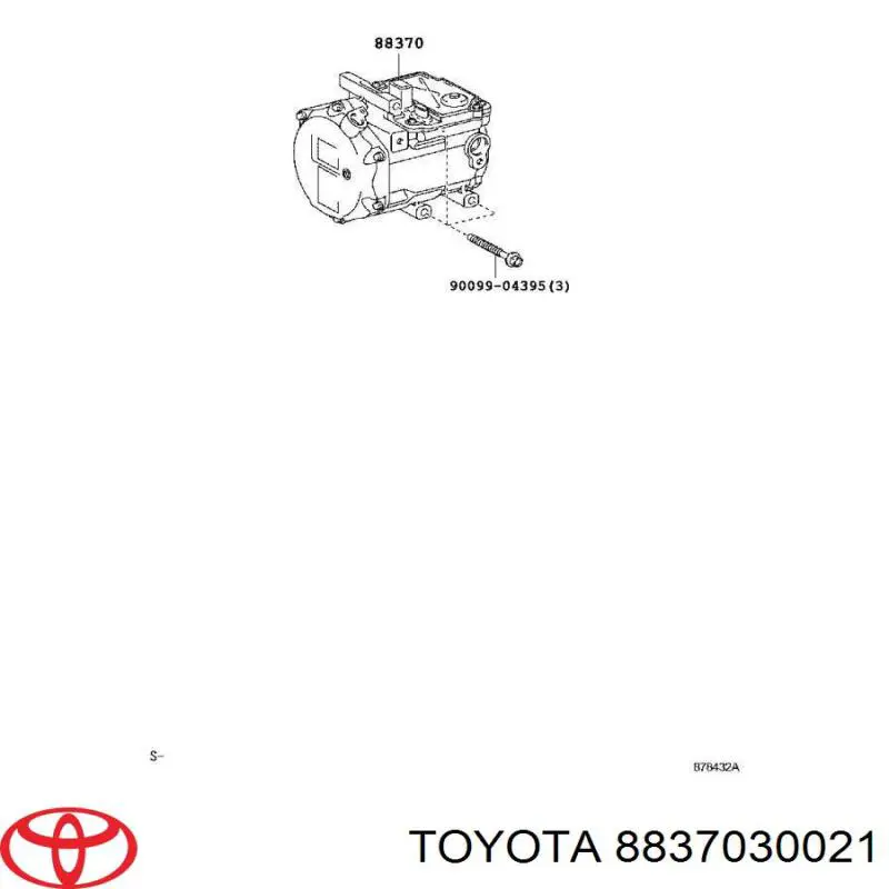 Компресор кондиціонера Toyota Camry HYBRID (AHV40) (Тойота Камрі)