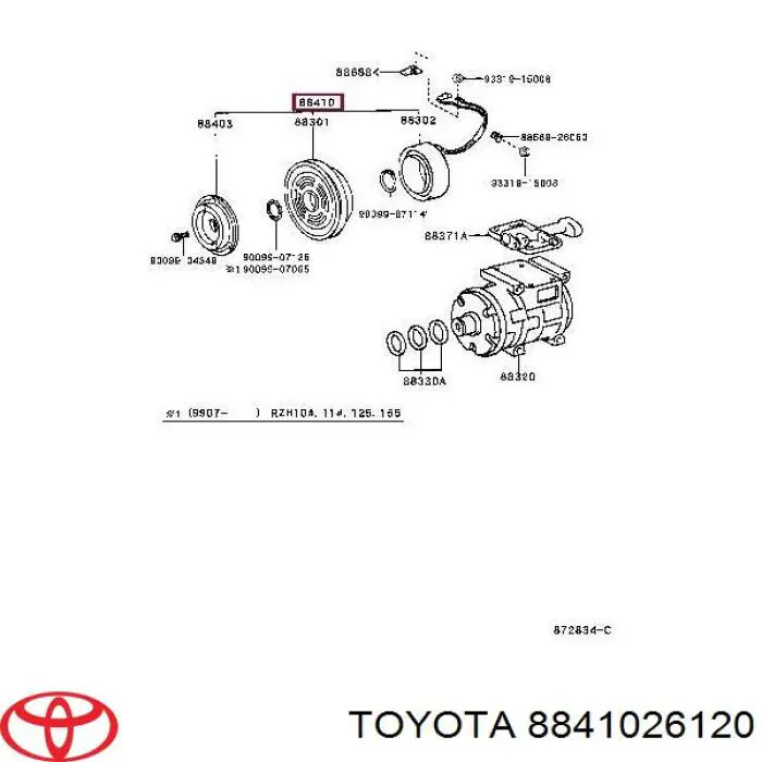 Привід компресора системи опалення на Toyota Hiace III H10