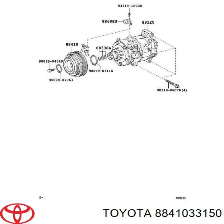 Купити Муфта компресора кондиціонера Toyota RAV4 III A3